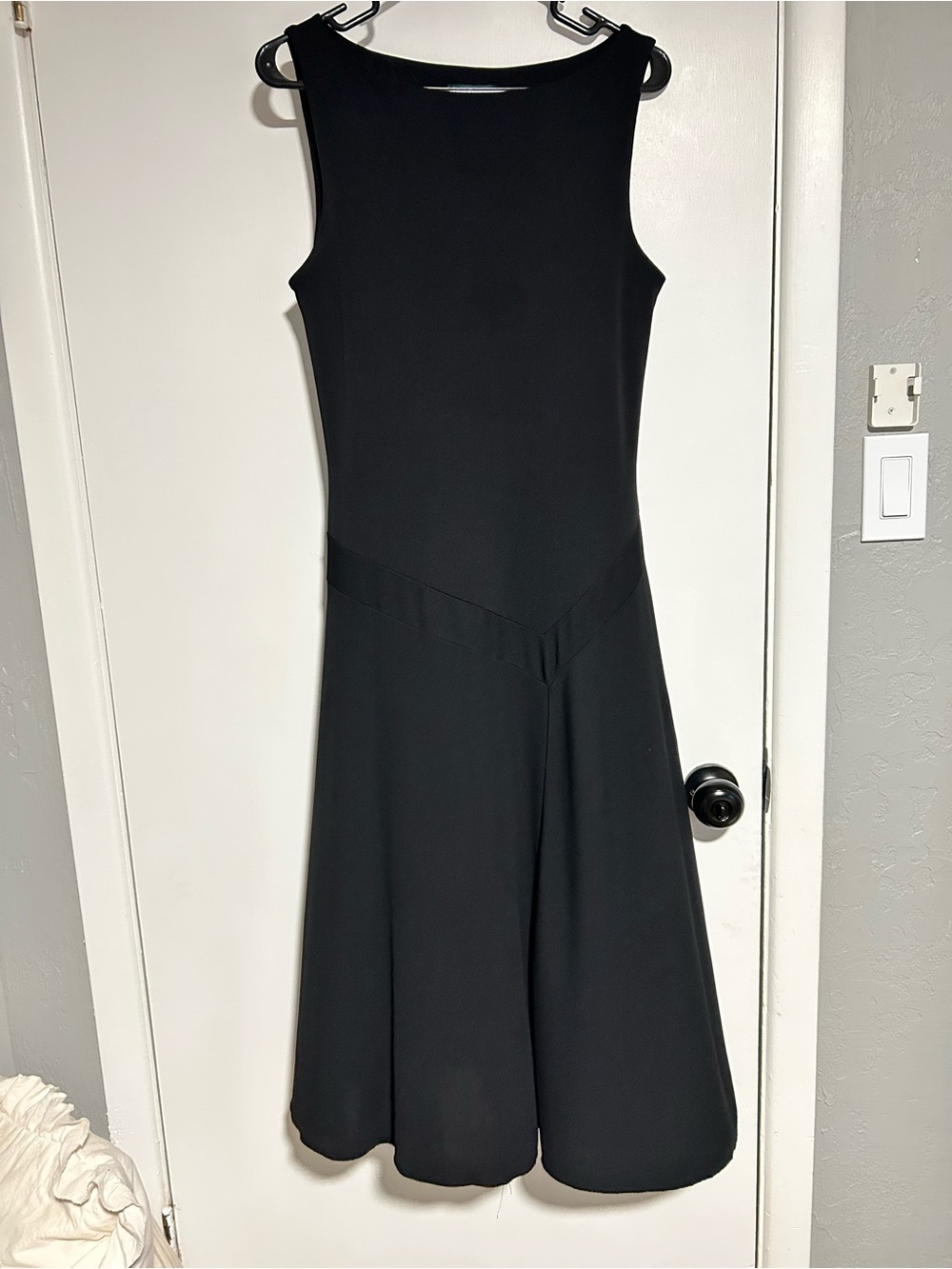 Ralph Lauren Black Sleeveless Midi Fit-and-Flare Dress